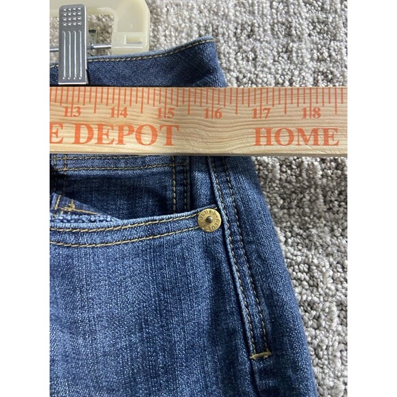 Baccini Embroidered Jeans Womens Petite Size 12P Blue Bootcut 5 Pocket Stretch - Picture 11 of 15